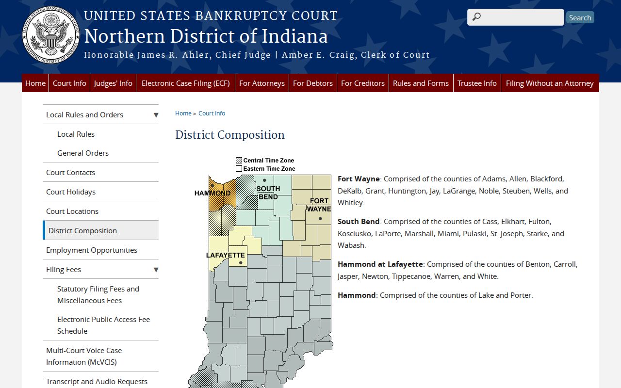 Lagro court docket federal bankruptcy division assignment