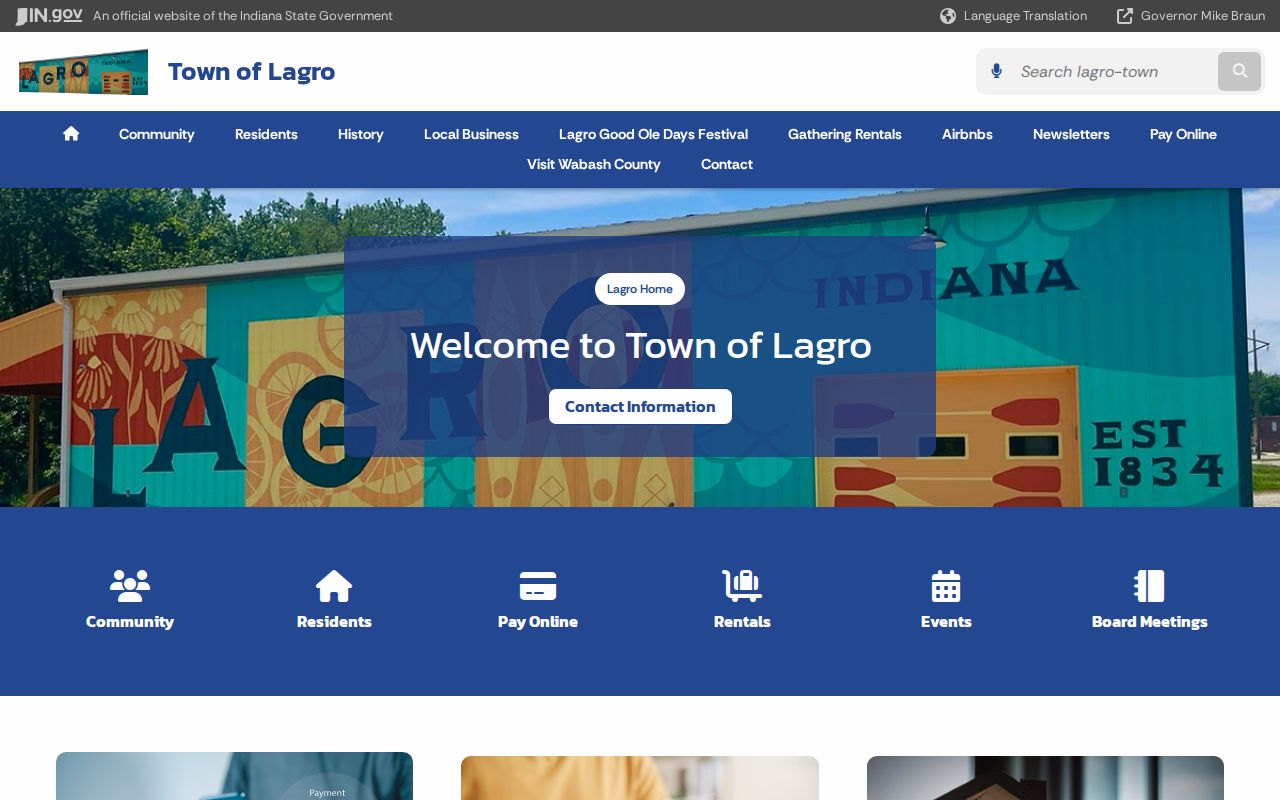 Lagro court docket routing from the official town portal