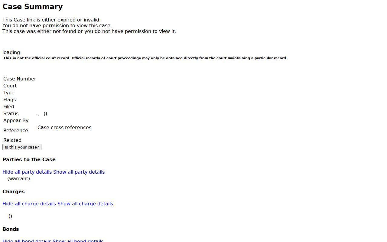 Wabash County criminal docket Case Summary and CCS structure