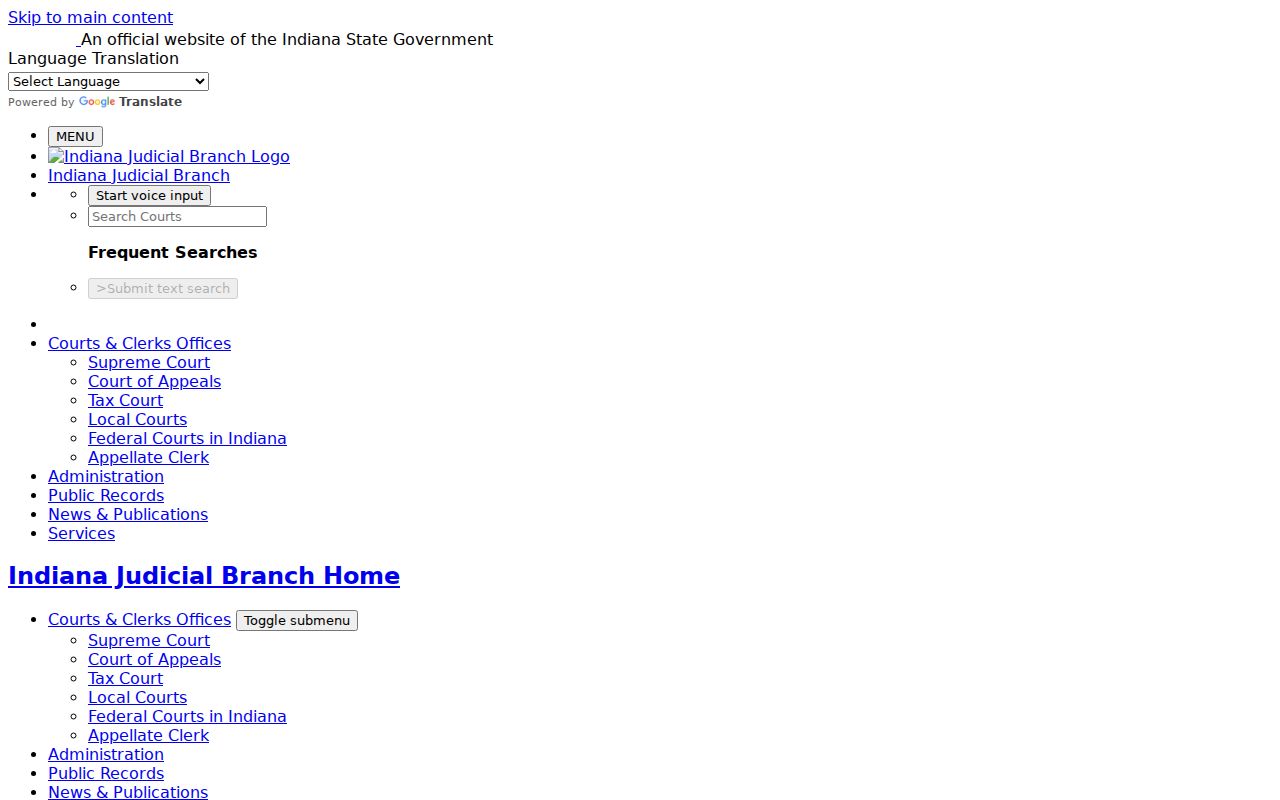 Indiana MyCase official search tips for Wabash County searches